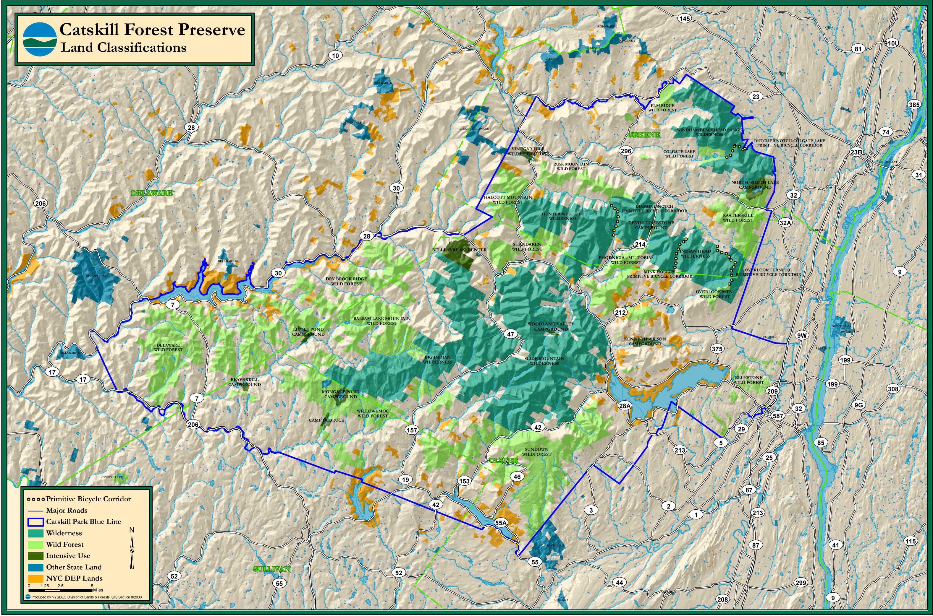 DEC map of catskill park