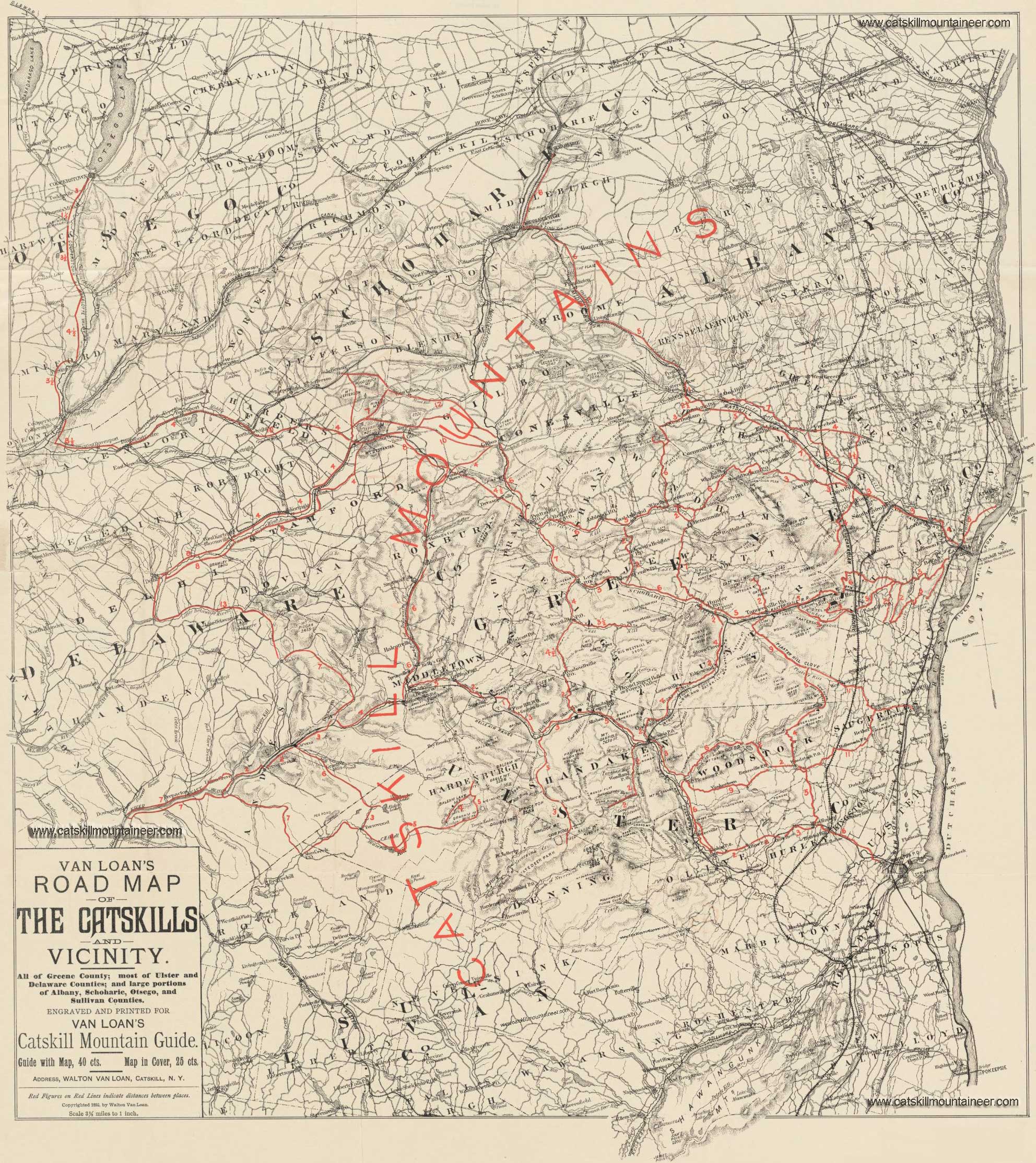 walton van loan map of roads 1892