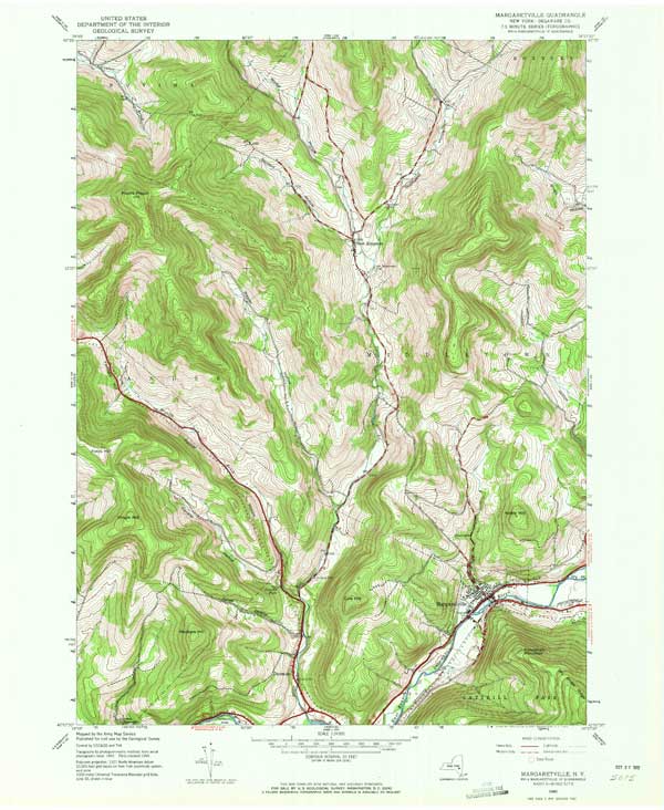 usgs top map of Margaretville quad