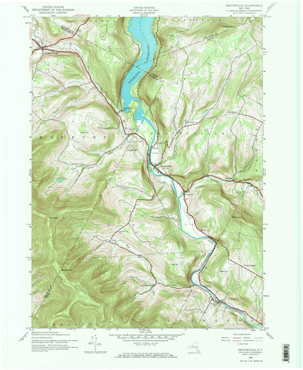 usgs top map of Prattsville quad