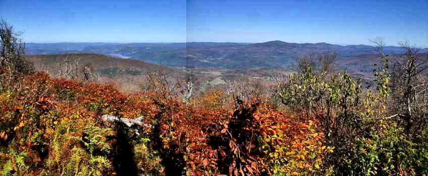 view from the top of vly and bearpen mountain
