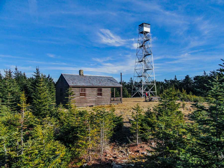 Hunter Mountain fire tower and Ranger Station and summit to Hunter Mountain