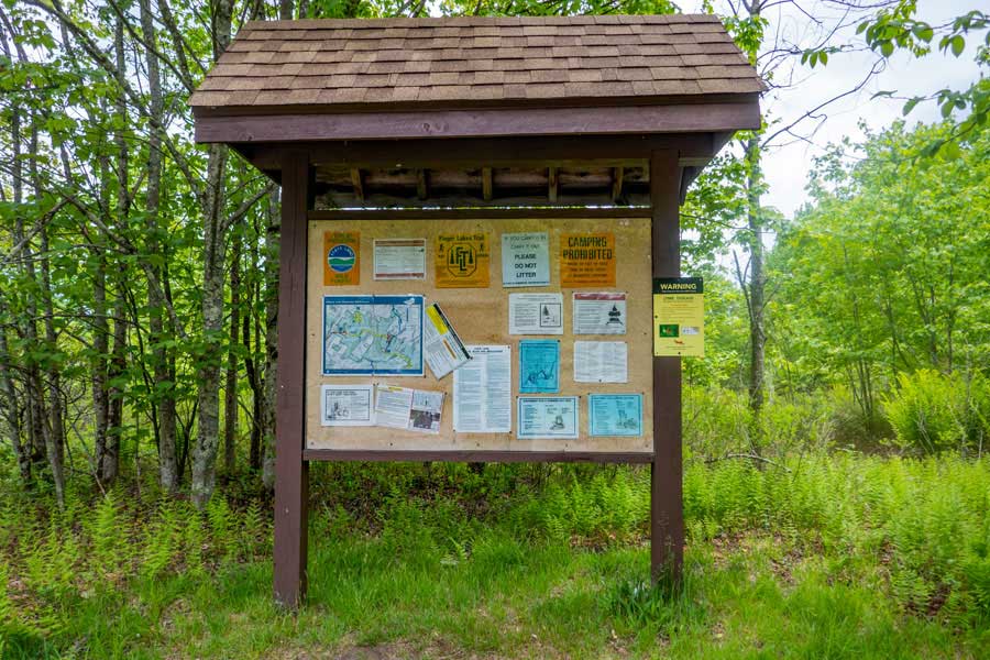 Balsam Lake Mountain Parking Area kiosk