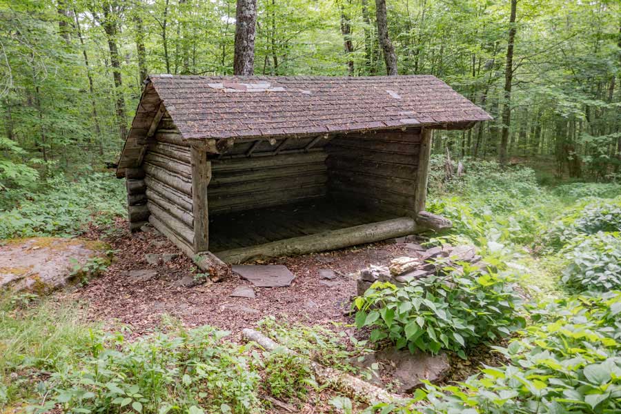 Fall Brook Lean-to on the Neversink-HardenburghTrail.
