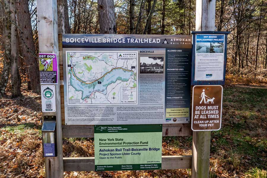 Boiceville Bridge Parking Area Kiosk for the Ashokan Rail Trail