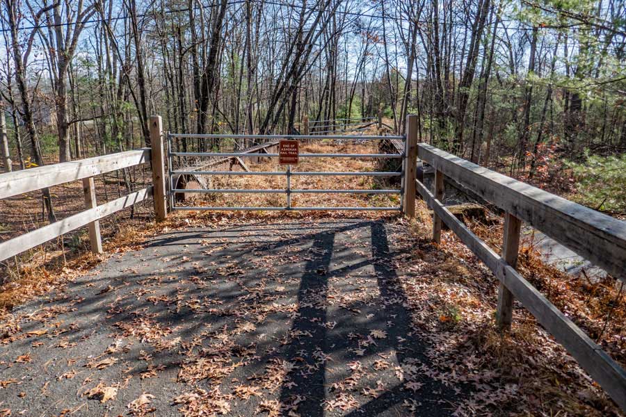 most eastern point of the Ashokan Rail Trail at mile post 10