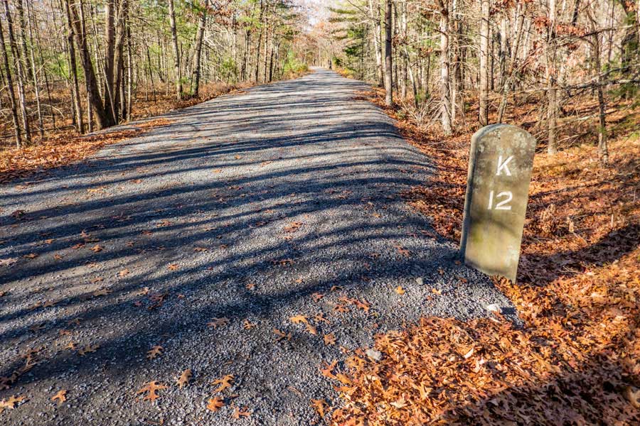 Mile Post 12 on the Ashokan Rail Trail