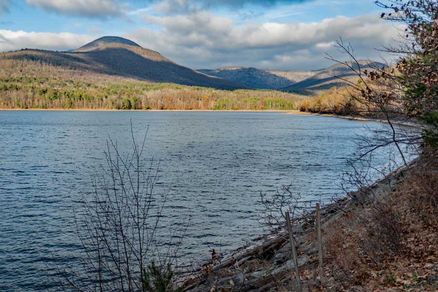 View of Samuels Point on the Ashokan Rail Trail  