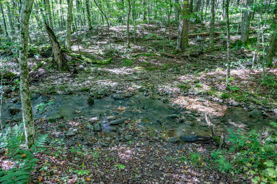 water source at the trailhead on the Touch-Me-Not Trail