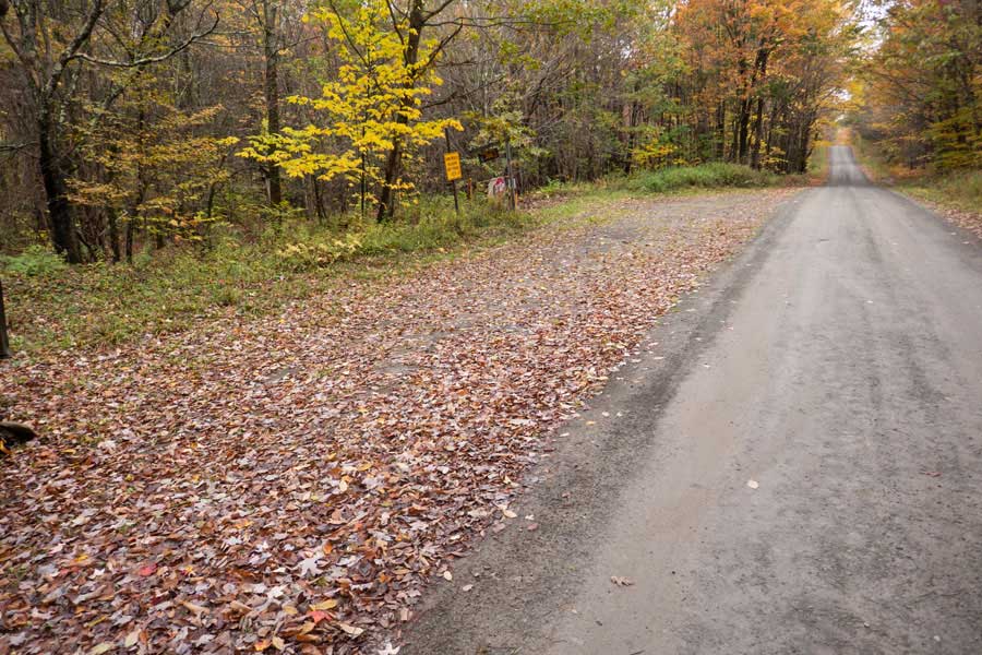 Parking area off Campbell Mountain Road for the Campbell Mountain Trail.