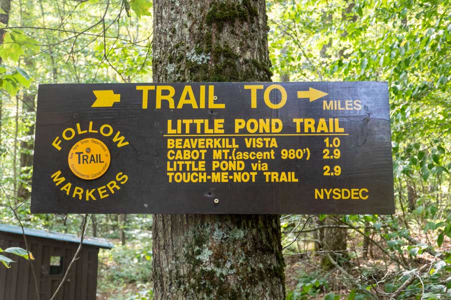 Little Pond Trail DEC sign