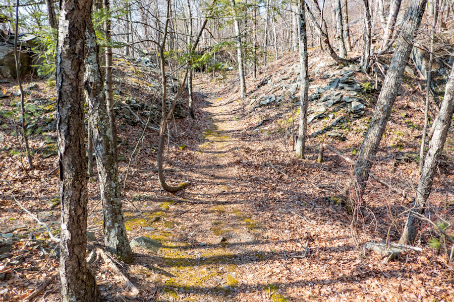 quarry on the easement trail to Indian Head Wilderness in the Lewis Hollow waterfalls