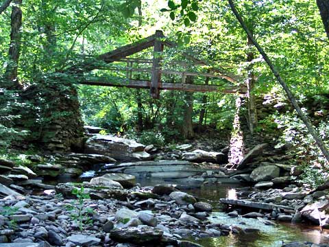 old king post bridge on overlook road over plattekill creek
