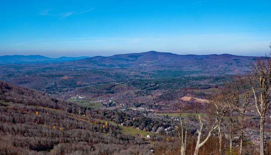 View of the Windham Valley near the ski lift on Cave Mountain.