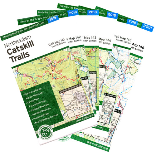 NYNJTC hiking map for the catskill mountains
