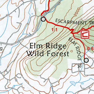 National Geographic Map #755 Catskill Mountains fun loops elm ridge