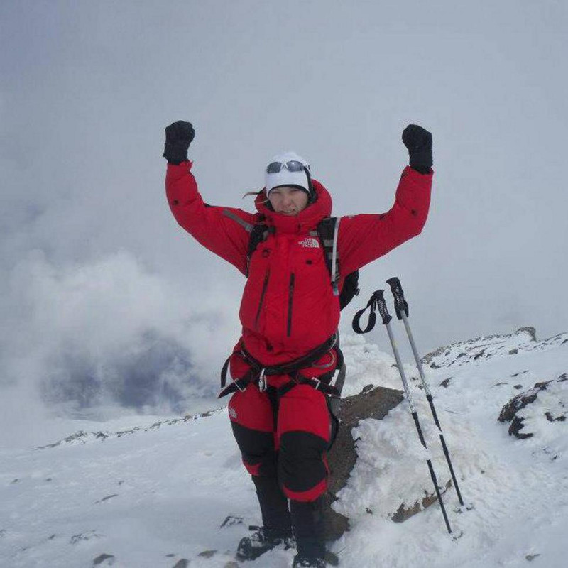 kate matrosova summiting an unknown mountain