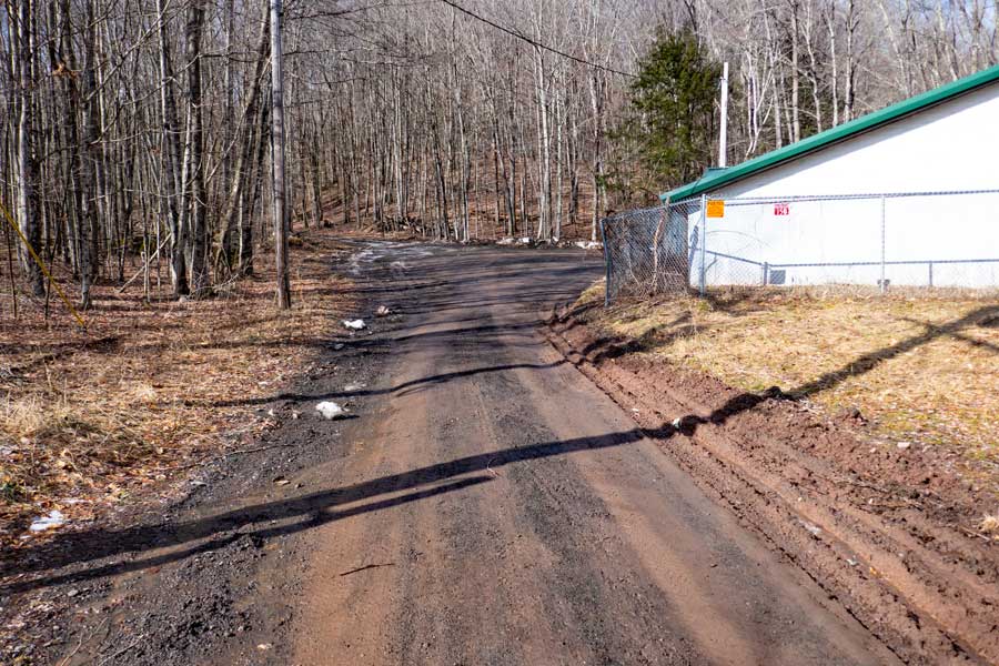Pine Hill pump house and DEC road