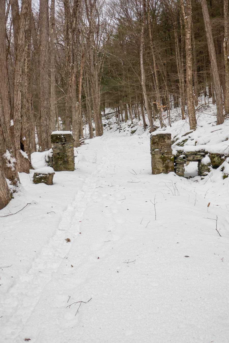 stone pillars to rochester hollow trail