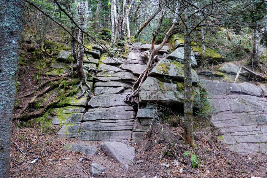 another difficult section on the east side of Slide Mountain