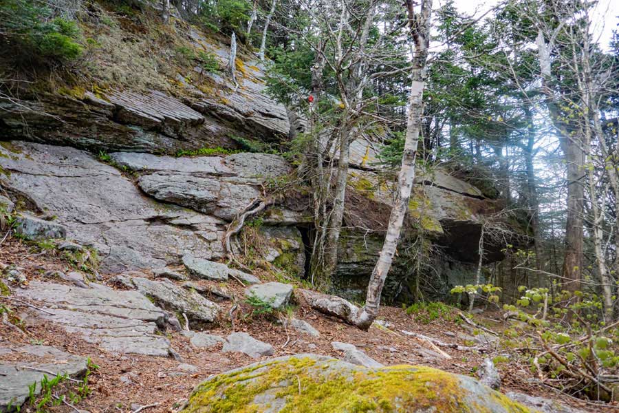 most difficult part of the east side of Slide Mountain