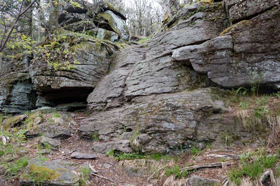 another difficult section on the east side of Slide Mountain