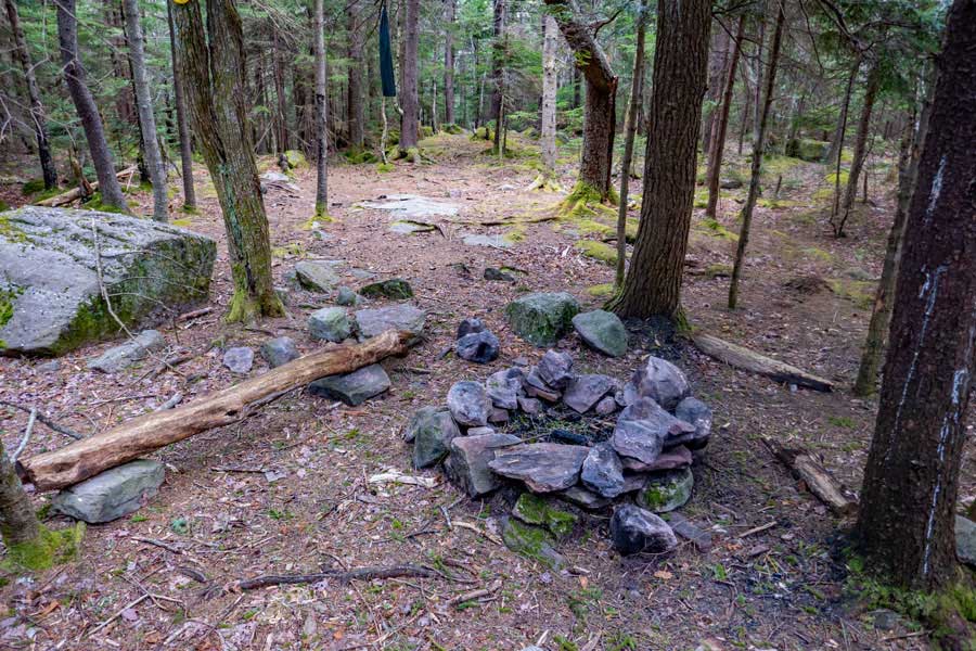 Second campsite in the col between Cornell and Slide Mountain