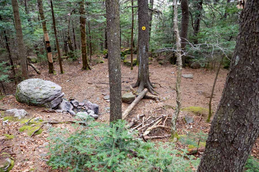 Third campsite in the col between Cornell and Slide Mountain