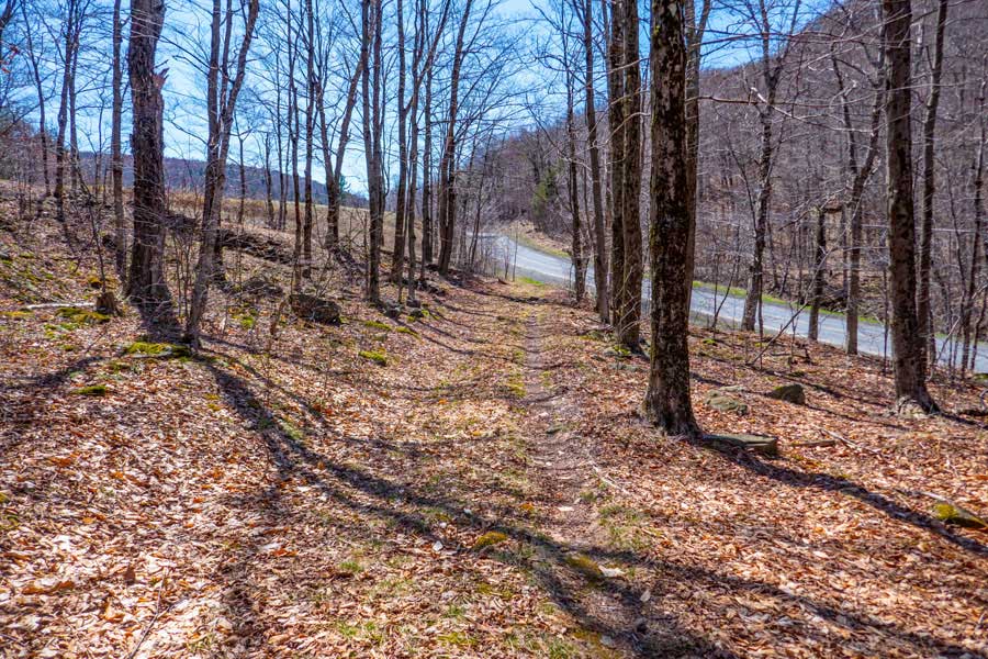 Hike from the Winnisook Trail to the Slide Mountain parking Area on Rt 47