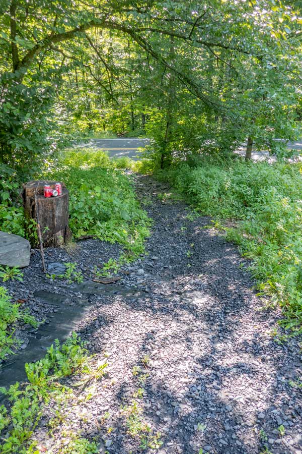 Trail from the parking area to the trailhead to Ashokan High Point