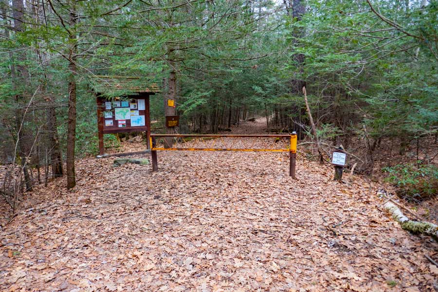 This is the trail head for vernooy kill falls trail (east) 