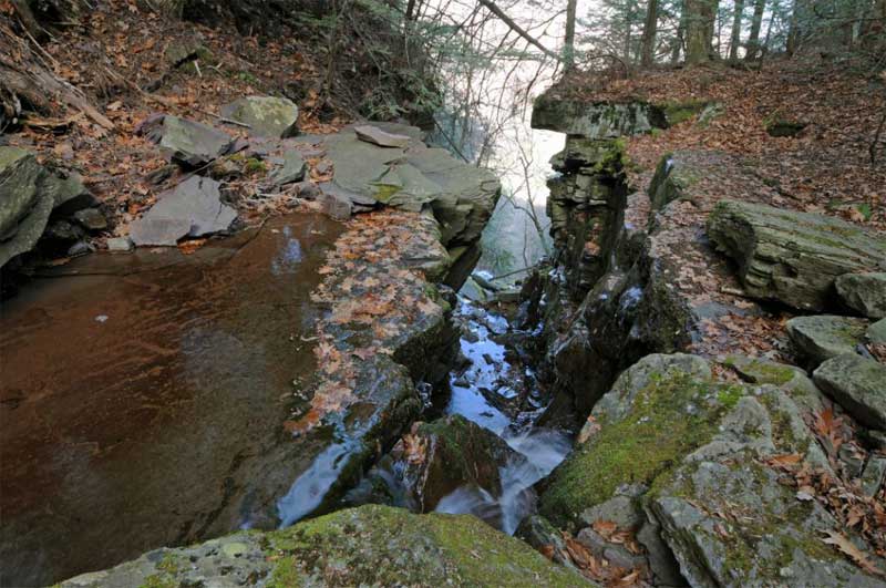 middle viola falls in the hillyer ravine kaaterskill clove catskill mountains
