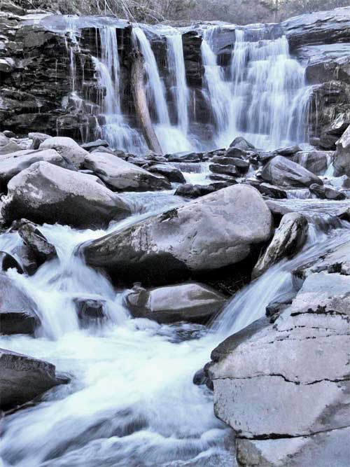 delmura falls on the upper kaaterskill creek and below the five cascades