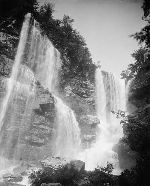 haines falls in twilight park at the top of kaaterskill creek and above the five cascades