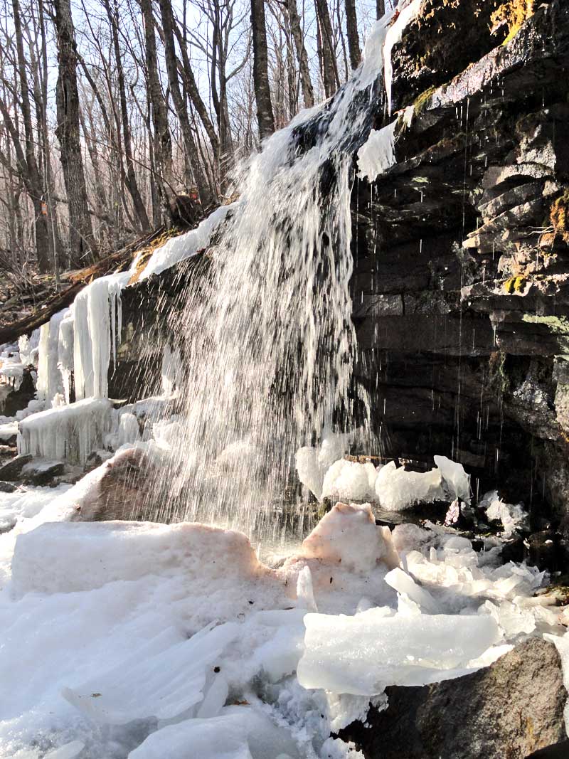 Shelving Rock Falls in the Mary Glen above North-South Lake