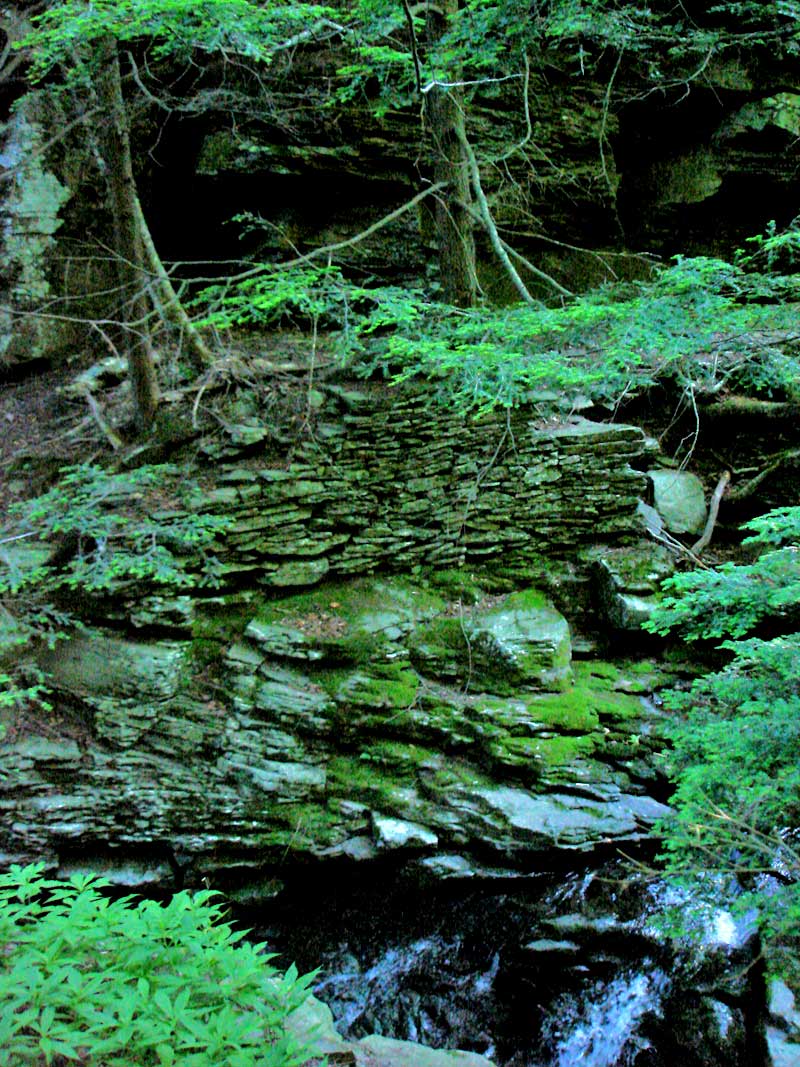 Old Mill Falls in Platte Clove in the catskill mountains