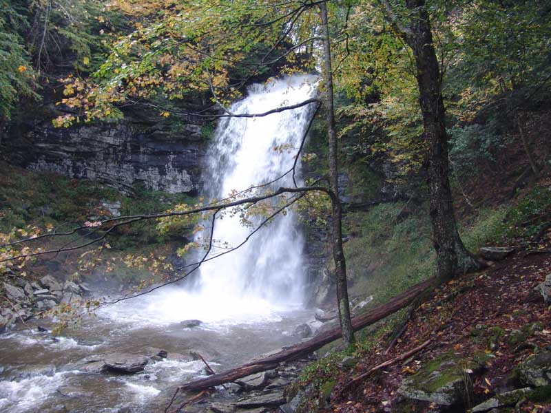 Old Mill Falls in Platte Clove in the catskill mountains