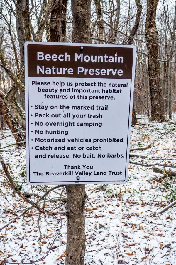 Rules for using land owned by The Beaverkill Valley Land Trust
