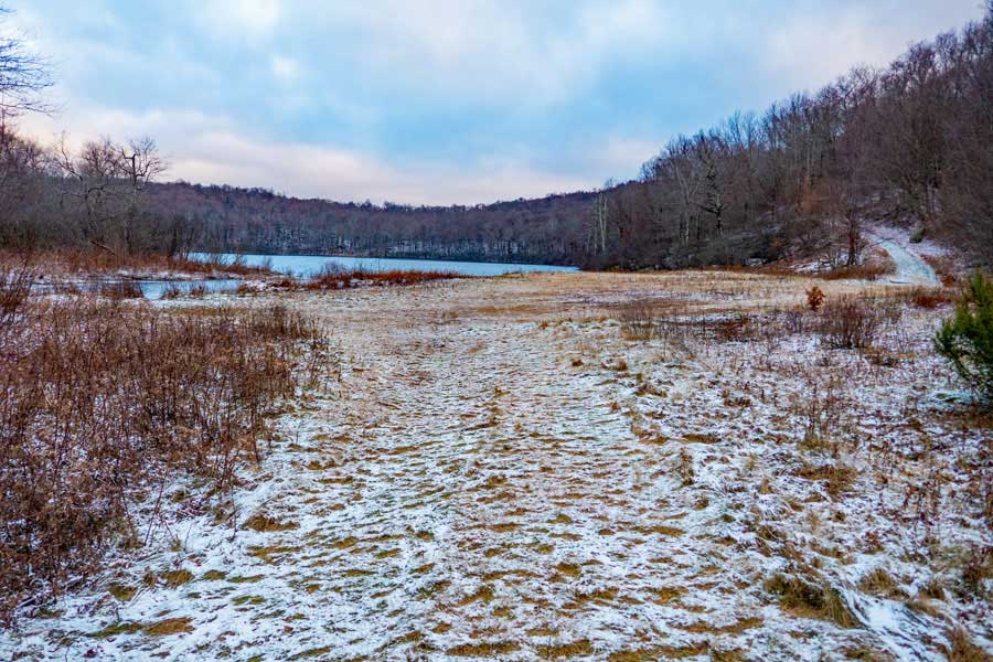foot of Hodge Pond by the dam