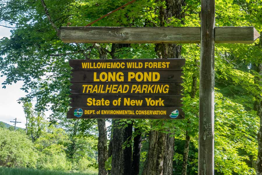 Long Pond Parking Area entrance