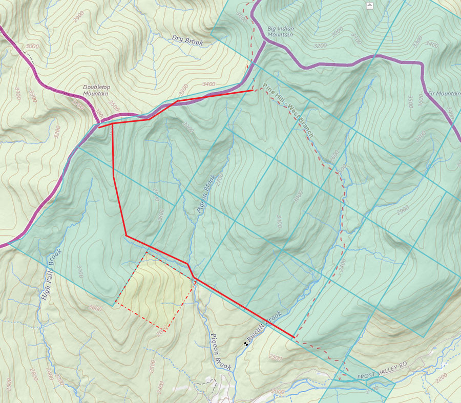 Big Indian Mountain elevation profile