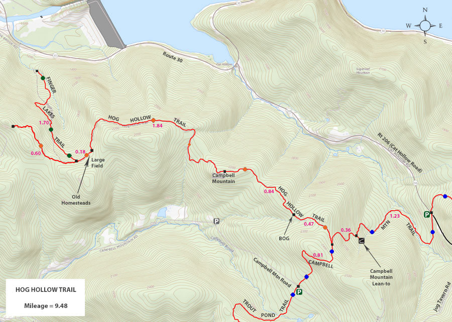 Map of the Finger Lakes Trail