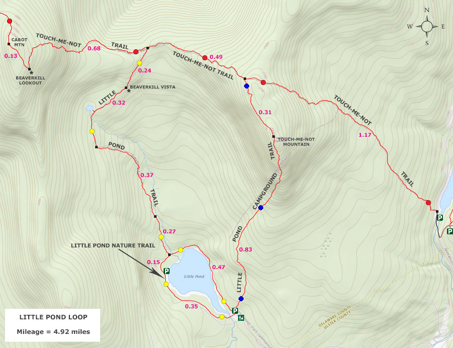 Map of the Little Pond Loop