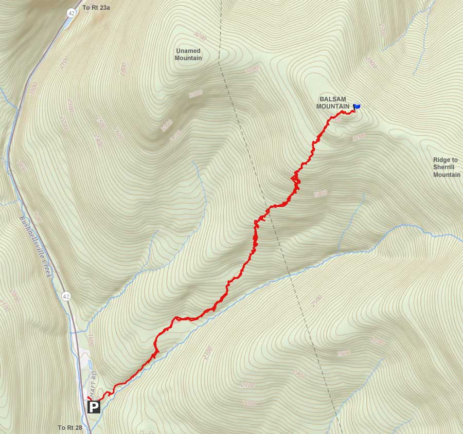 Balsam Mountain GPS map