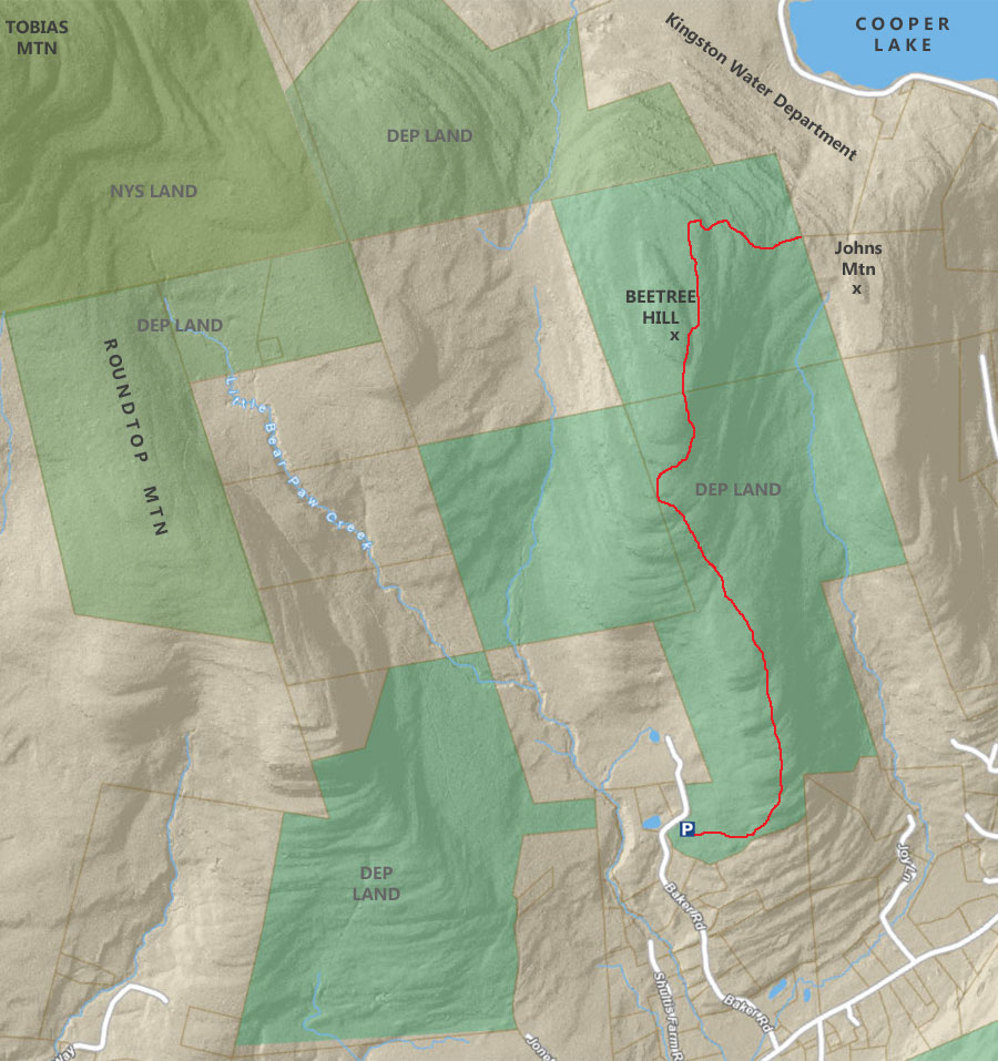 Ulster County Tax map of beetree hill region