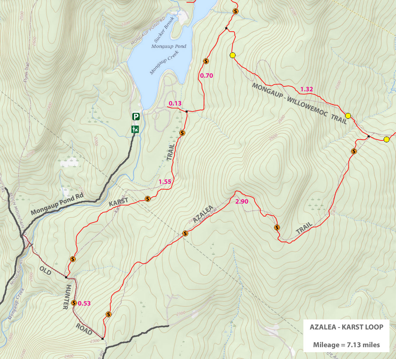 Azalea-Karst Loop Trail map