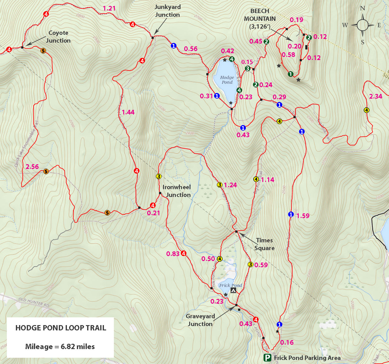 Hodge Pond Loop map