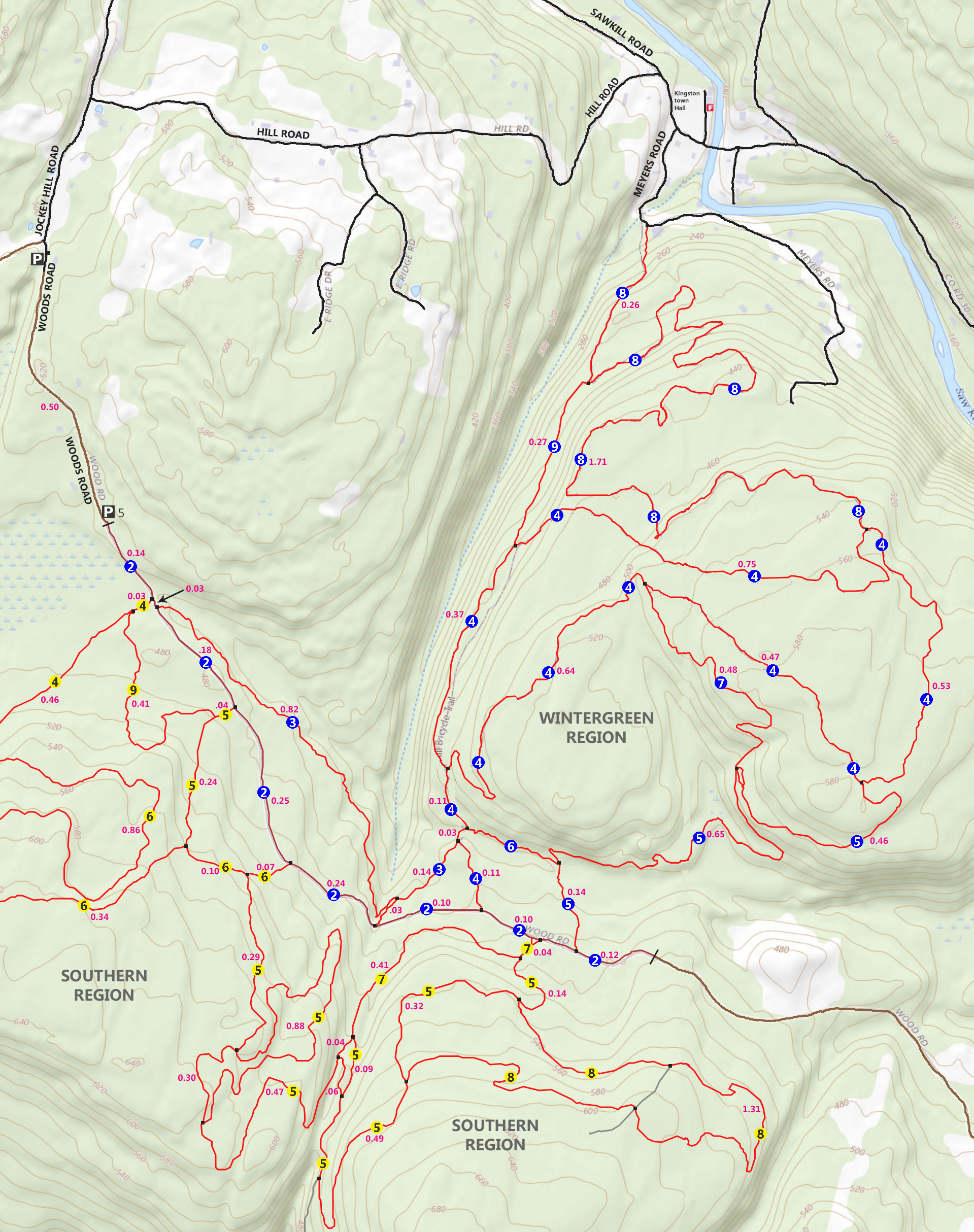 map of Wintergreen Region of the Bluestone Wild Forest