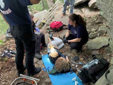 On July 1, 2023 1 60-year-old woman from NYC falls off ledge by bears den